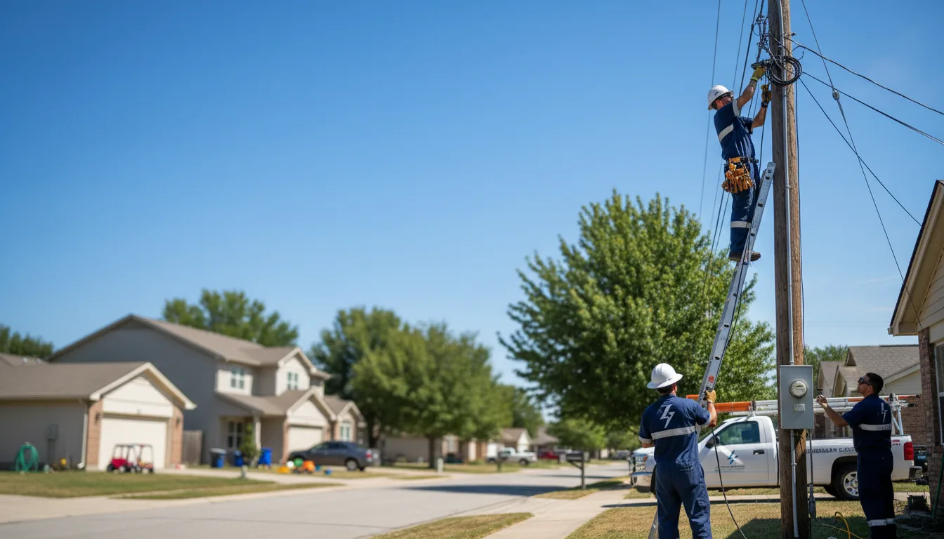 Residential electrician providing installation services in Bentley, LA